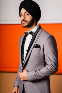 grey formal suit